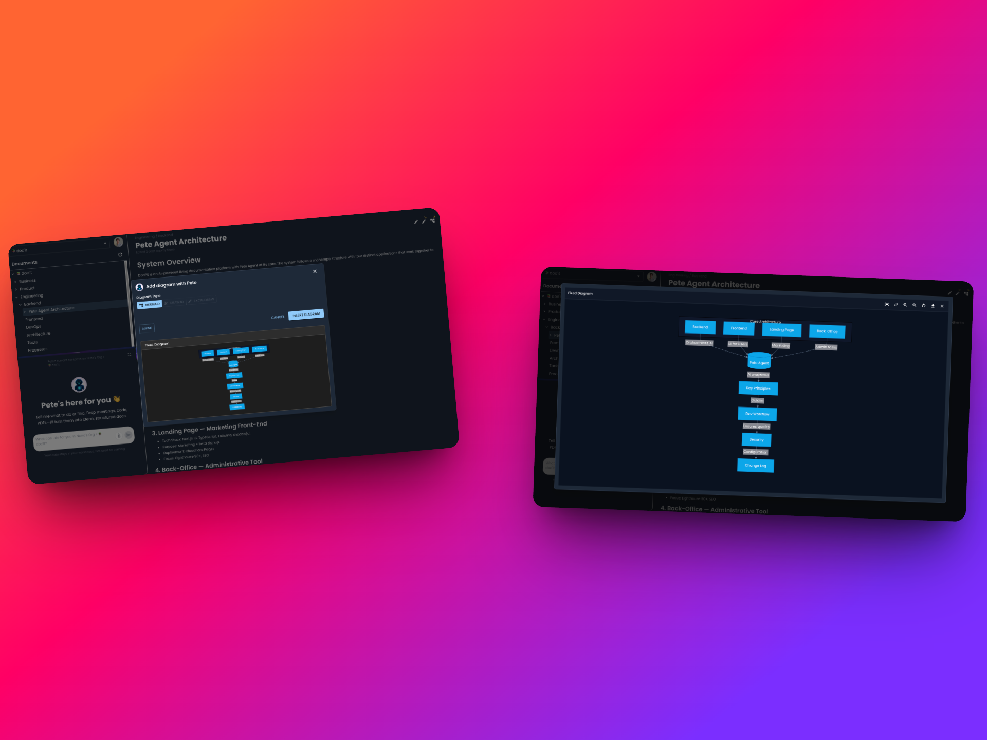 Pete Generating Diagrams from Entire Document